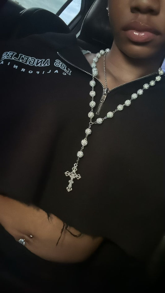 Short Rhinestone Rosary